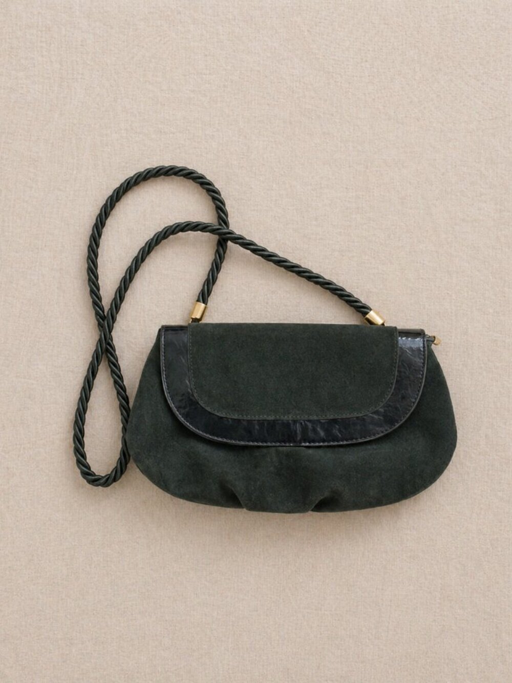 Anthropologie Blue Suede Crossbody Bag Magnet Close Womens